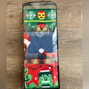 Marvel Christmas Crew Socks. 3pair.  NWT